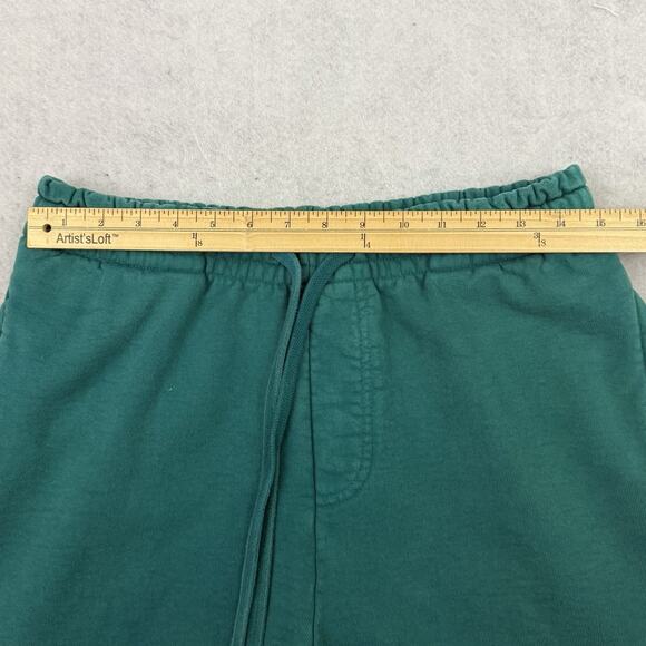 Civil Regime Redeemed Sweatpants Mens M Teal Green Cotton Embroidered Joggers - Picture 6 of 14